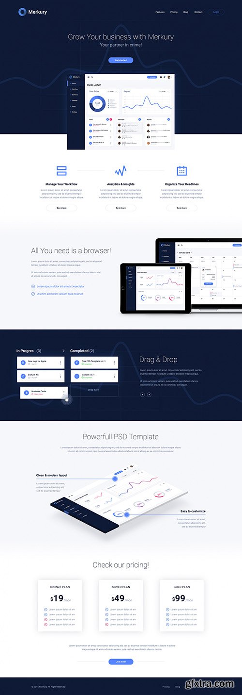 PSD Web Template - Merkury