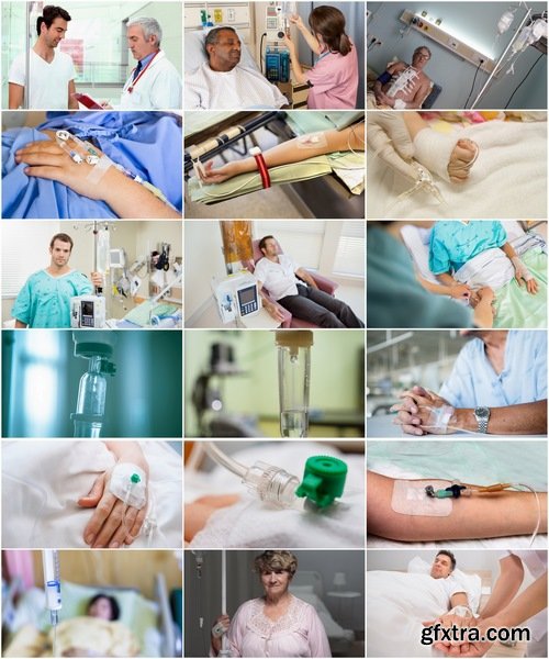 Collection of the patient on a drip reanimation human collapse 25 HQ Jpeg