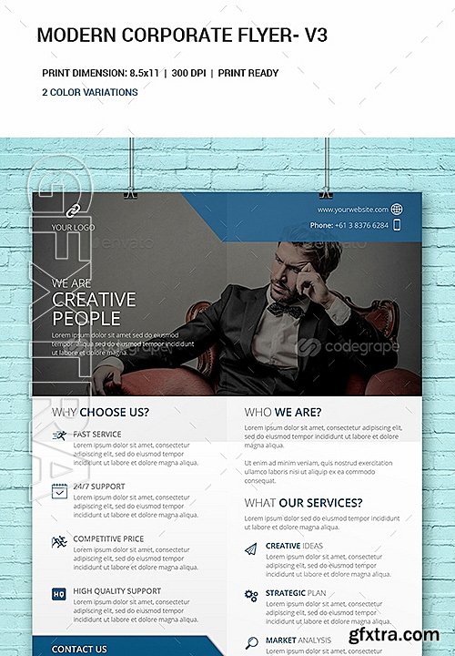 Clean Corporate Flyer Template 6576