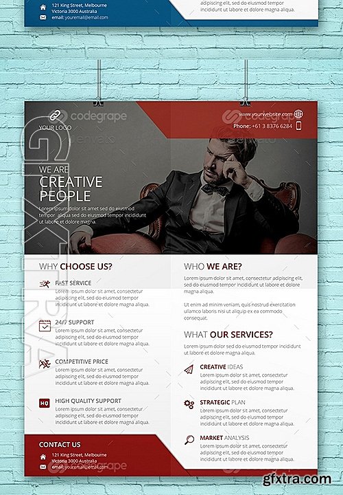 Clean Corporate Flyer Template 6576