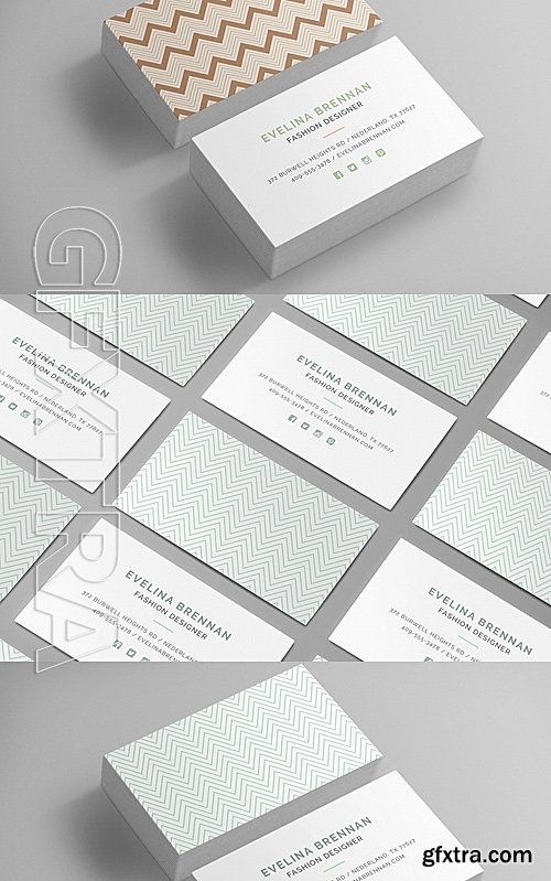 CM - 6 Chevron Business Card Templates 702059