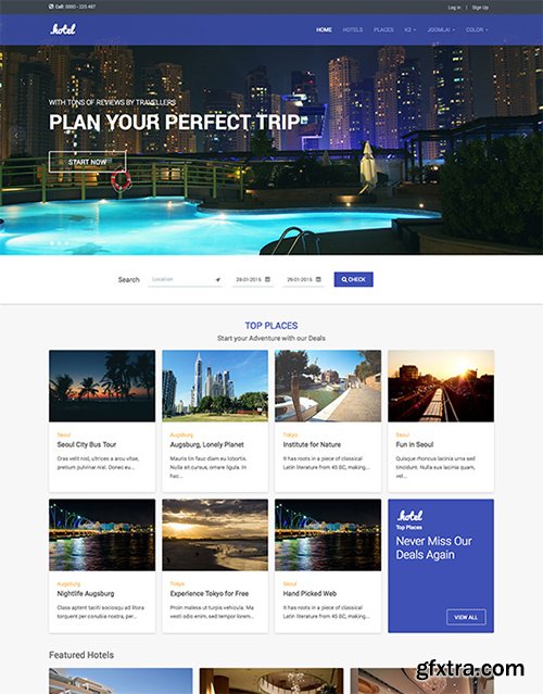 JoomlArt - JA Hotel v1.0.3 - Responsive Joomla 3.x Hotel and Travel template