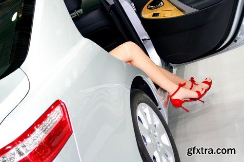 Female legs and car-6xJPEGs