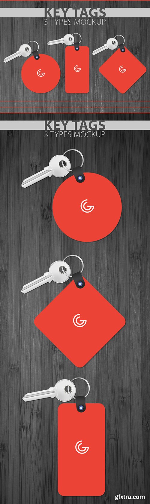 PSD Mock-Up - Key Tags 3 Types