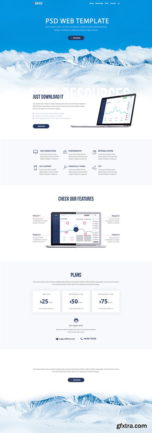 PSD Web Template - Enyo