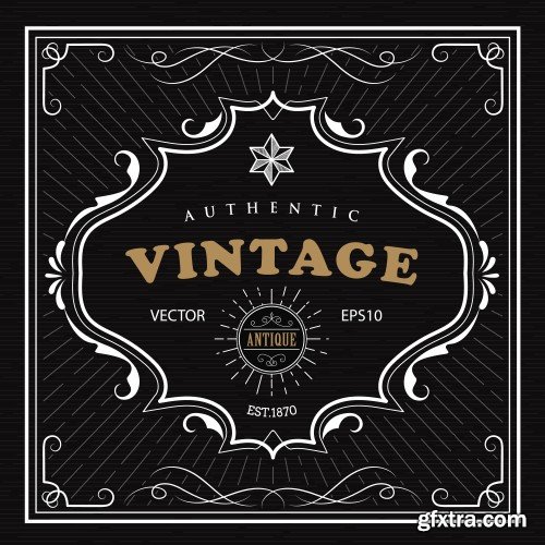 Hand drawn frame label, blackboard retro vintage wanted banner, vector illustration