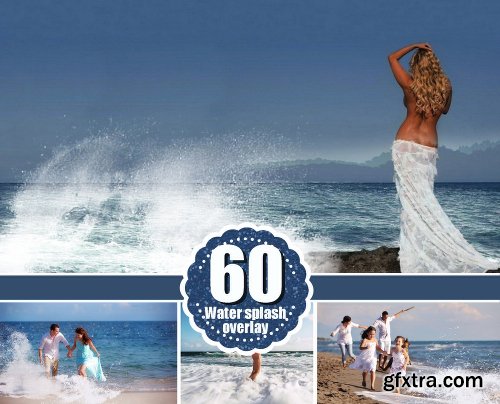 CreativeMarket 60 type of water photo Overlays, png 702380