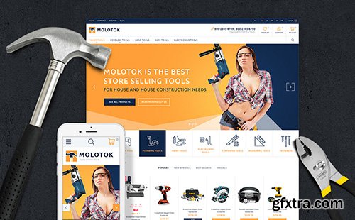 Molotok v1.0 - PrestaShop 1.6.x Theme - TM 58148