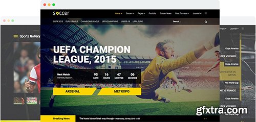 JoomShaper - Soccer v1.4 - Sport Team Clubs Joomla 3.x Template