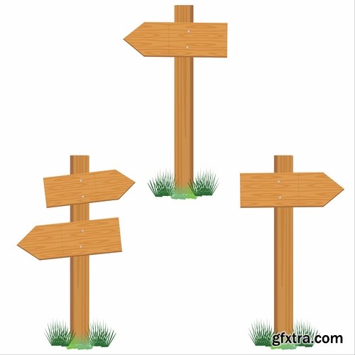 Collection a sign pointer direction arrow signboard vector image 25 EPS