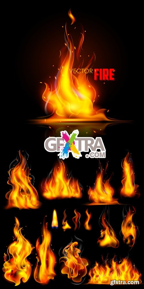 Fire Flames Vector 2