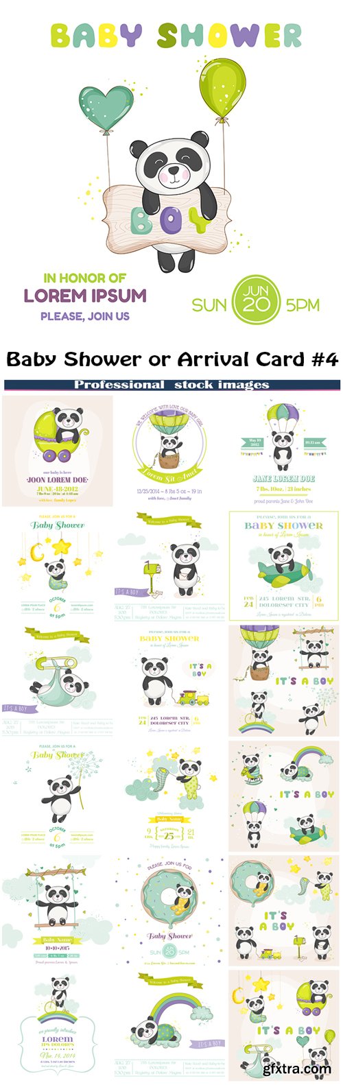 Baby Shower or Arrival Card - Baby Panda