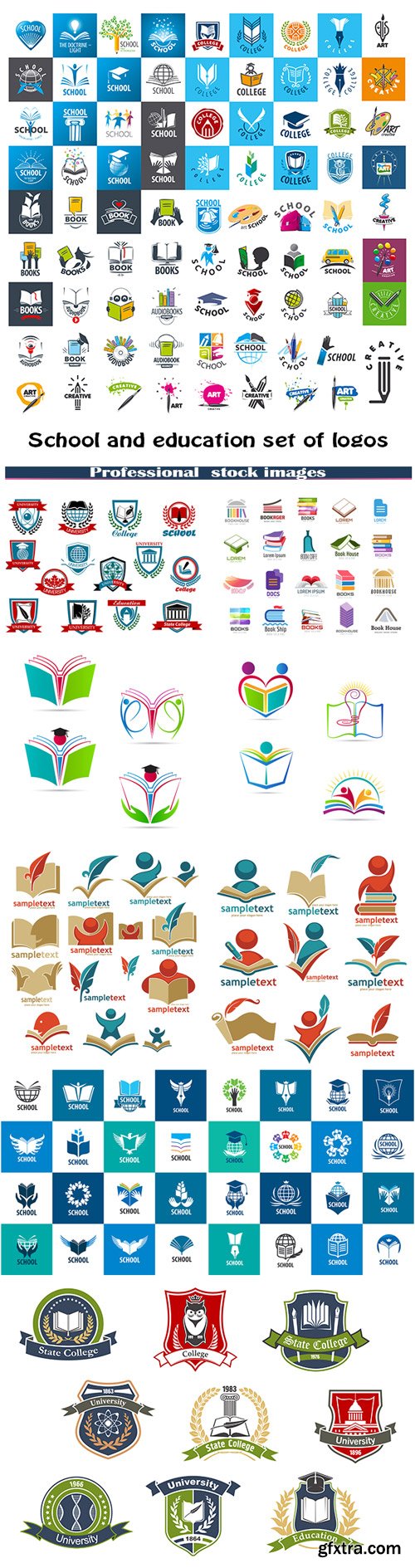 School & Education Logos 10xEPS