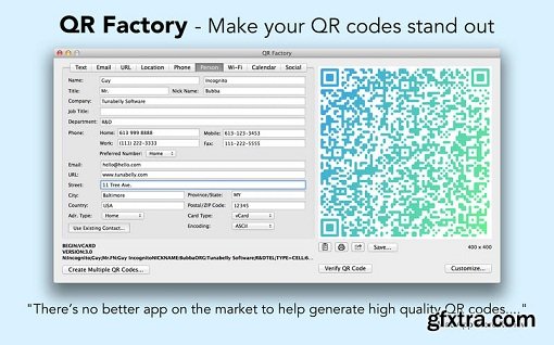 QR Factory - Professional QR Code Creator 2.9.5 (Mac OS X)