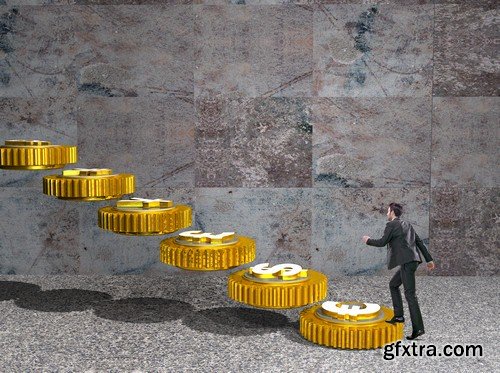 Concept of business staircase-5xJPEGs