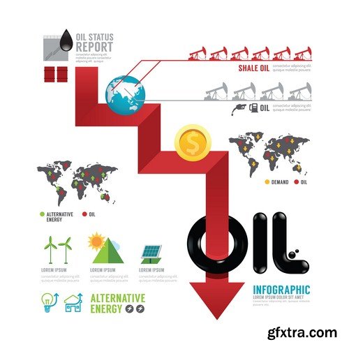 Oil infographics-5xEPS