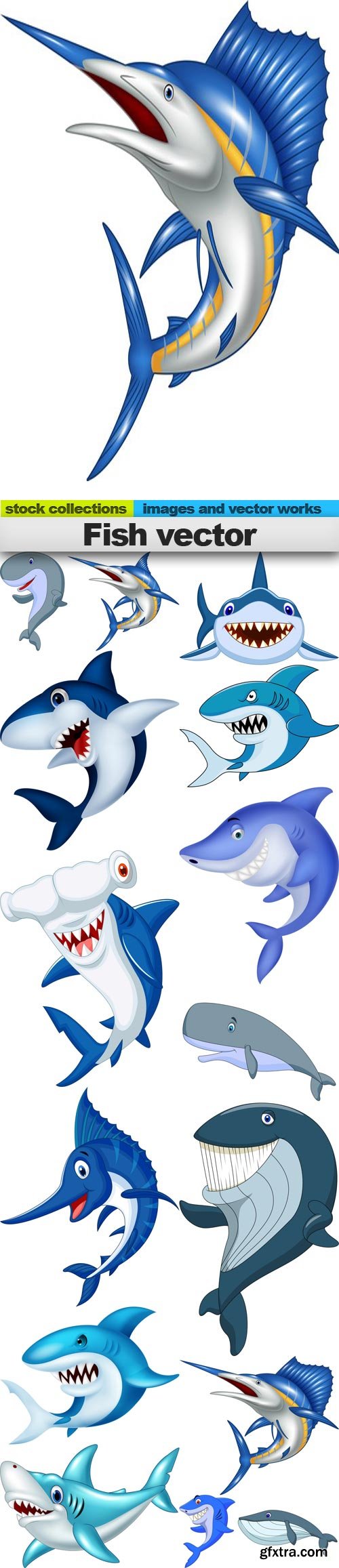 Fish vector, 15 x EPS