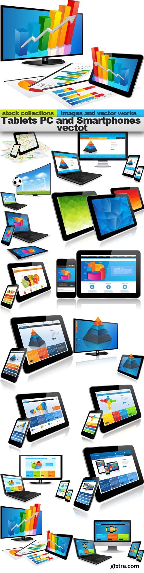 Tablets PC and Smartphones vectot, 15 x EPS