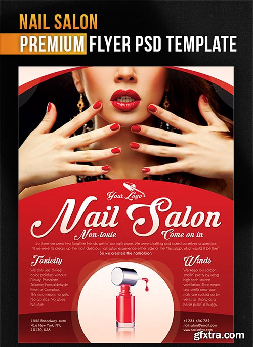 Nail Salon – Flyer PSD Template + Facebook Cover