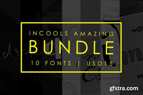 CreativeMarket Incools Amazing Fonts Bundle 701971