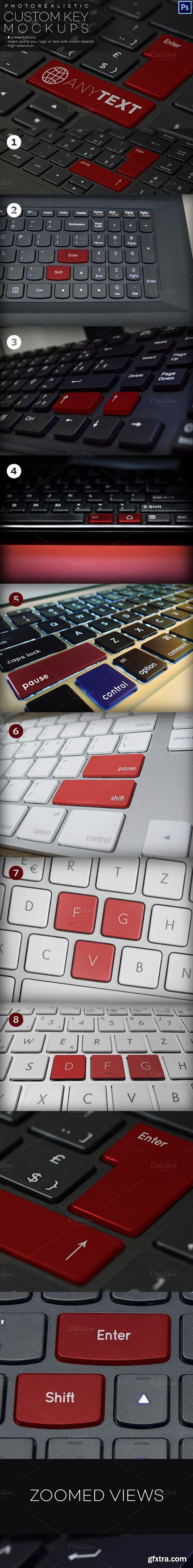 CM - Custom Key on Keyboard Mockups 700624