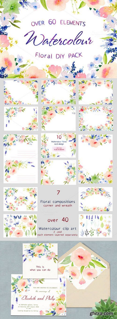 CM - Watercolor Floral DIY Pack 697028