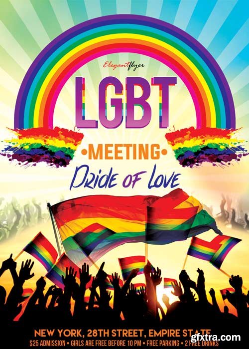 LGBT Meeting V2 Flyer PSD Template + Facebook Cover