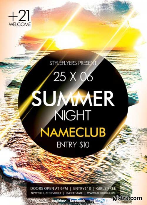 Summer Night V8 PSD Flyer Template