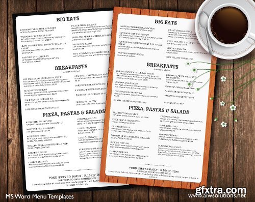 CreativeMarket Restaurant Menu 702147