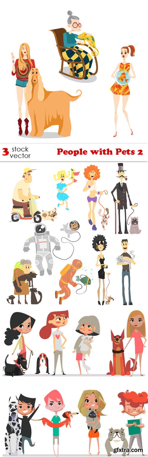 Vectors - People with Pets 2