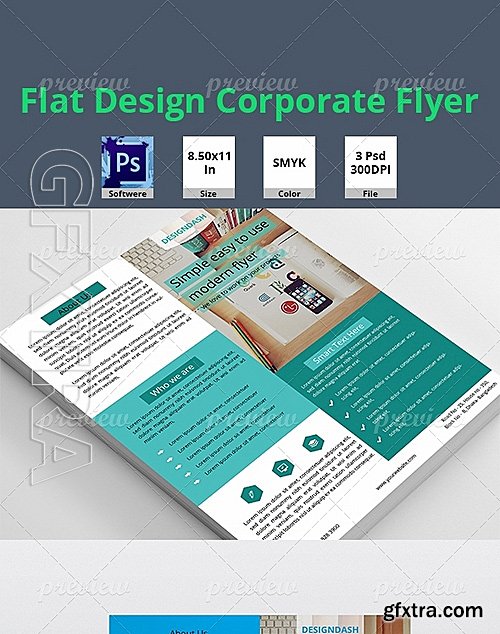 Flat Design Corporate Flyer 4737