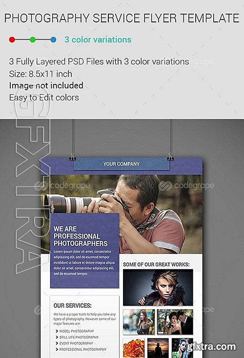 Photography Service Flyer Template 6324