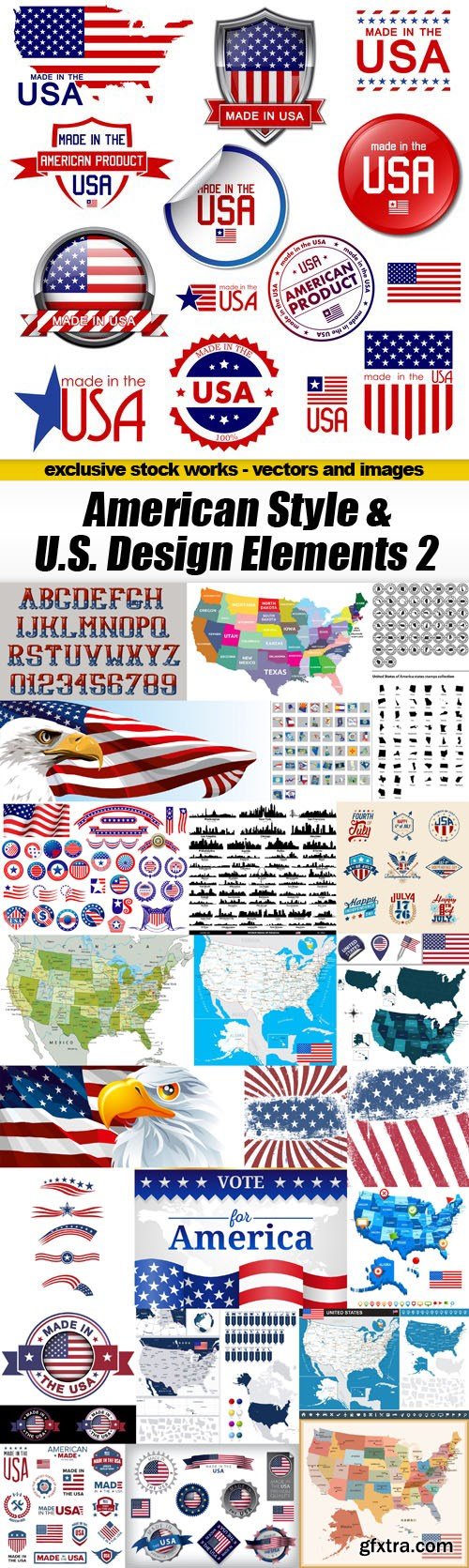 American Style & U.S. Design Elements 2 - 25xEPS