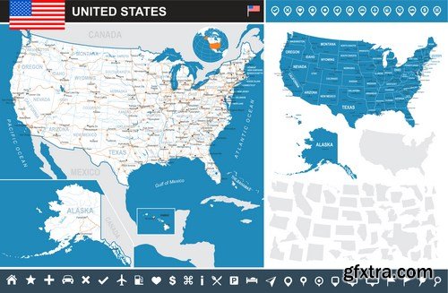 American Style & U.S. Design Elements 2 - 25xEPS