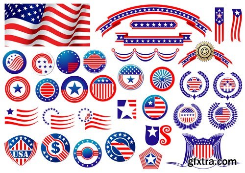 American Style & U.S. Design Elements 2 - 25xEPS