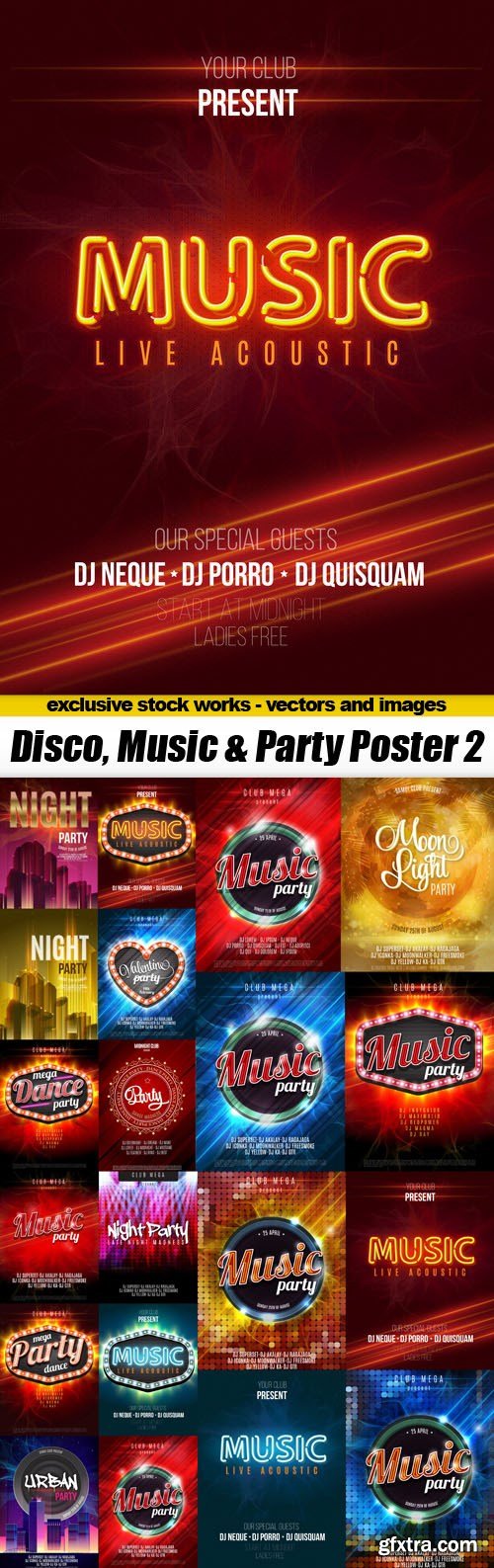 Disco, Music & Party Poster 2 - 20xEPS