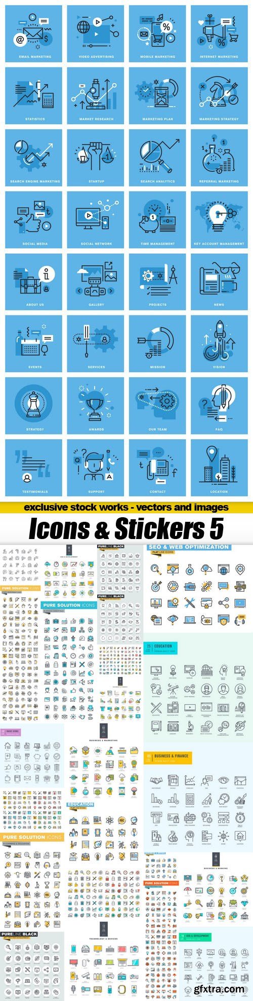 Icons & Stickers 5 - 25xEPS