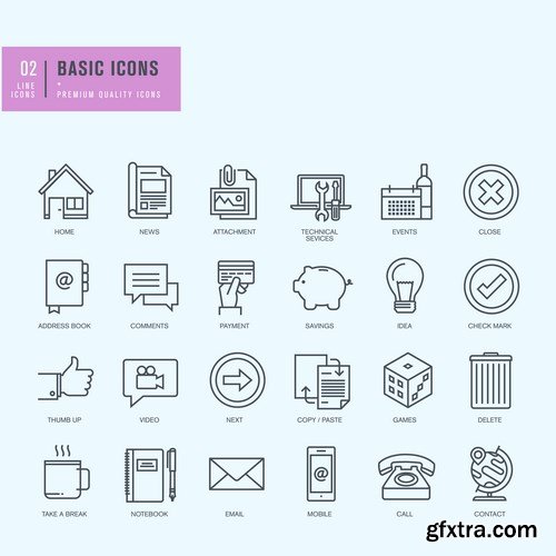 Icons & Stickers 5 - 25xEPS