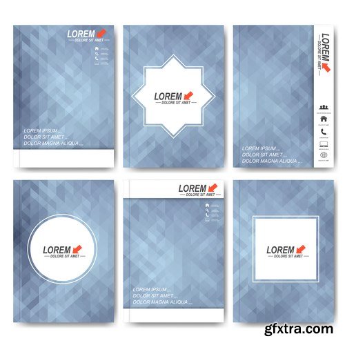 Modern Set of Brochures , Flyer, Booklet, Cover or Annual Report 3 - 25xEPS