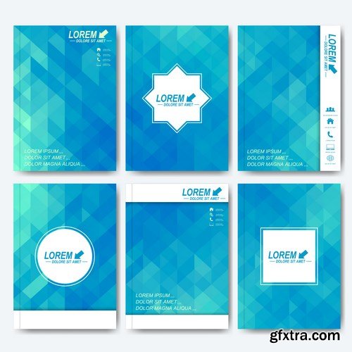 Modern Set of Brochures , Flyer, Booklet, Cover or Annual Report 3 - 25xEPS