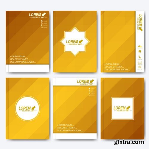 Modern Set of Brochures , Flyer, Booklet, Cover or Annual Report 3 - 25xEPS