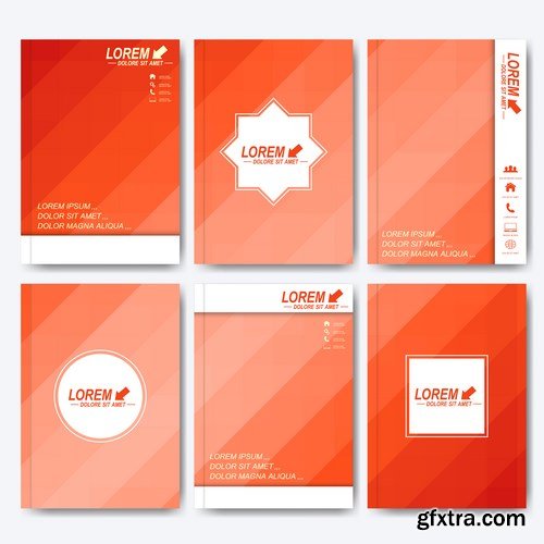 Modern Set of Brochures , Flyer, Booklet, Cover or Annual Report 3 - 25xEPS