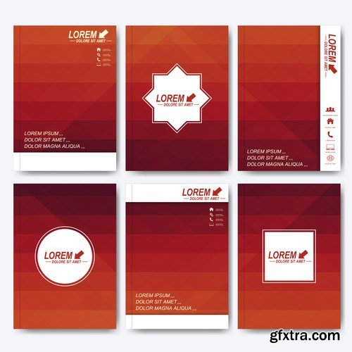 Modern Set of Brochures , Flyer, Booklet, Cover or Annual Report 3 - 25xEPS