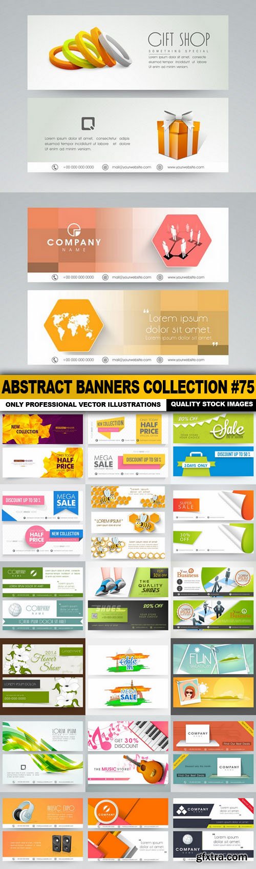 Abstract Banners Collection #75 - 20 Vectors