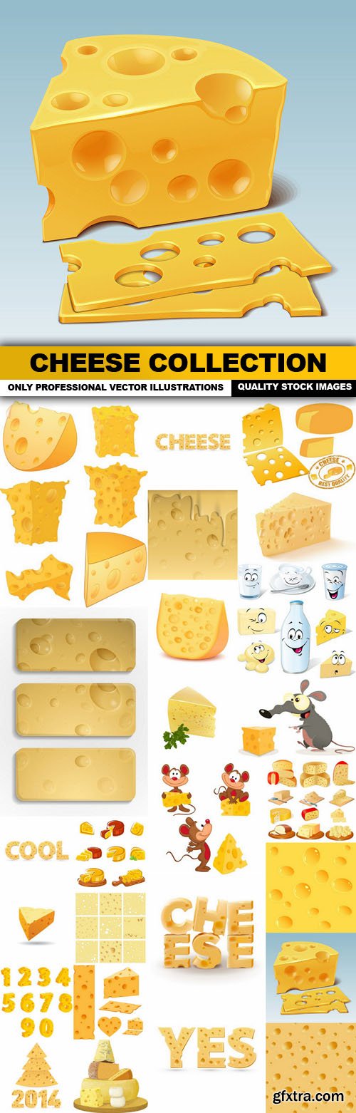 Cheese Collection - 25 Vector