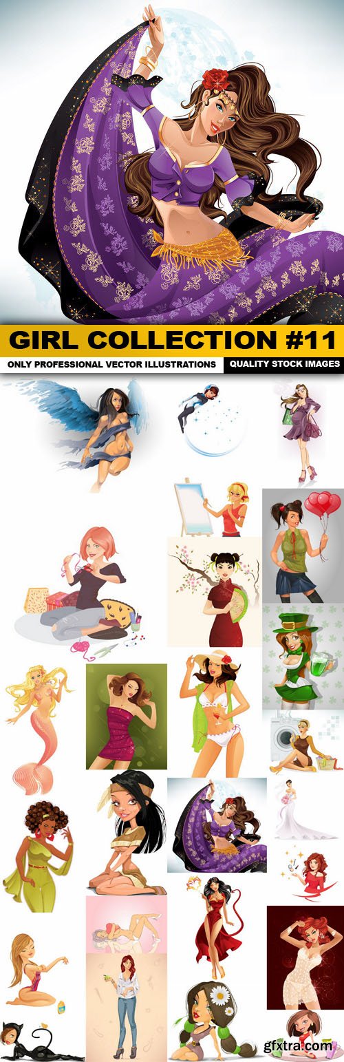 Girl Collection #11 - 25 Vector