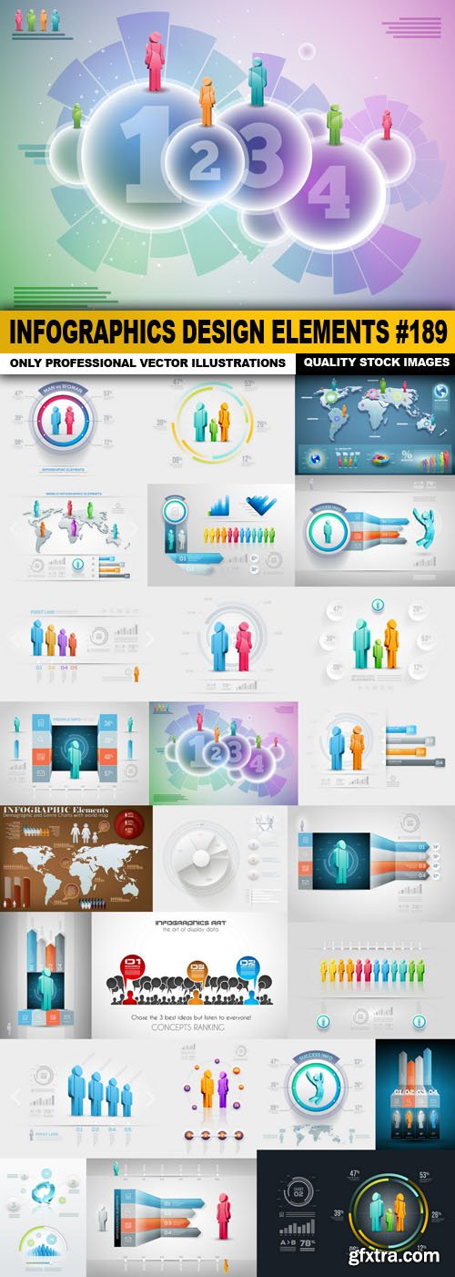 Infographics Design Elements #189 - 25 Vector