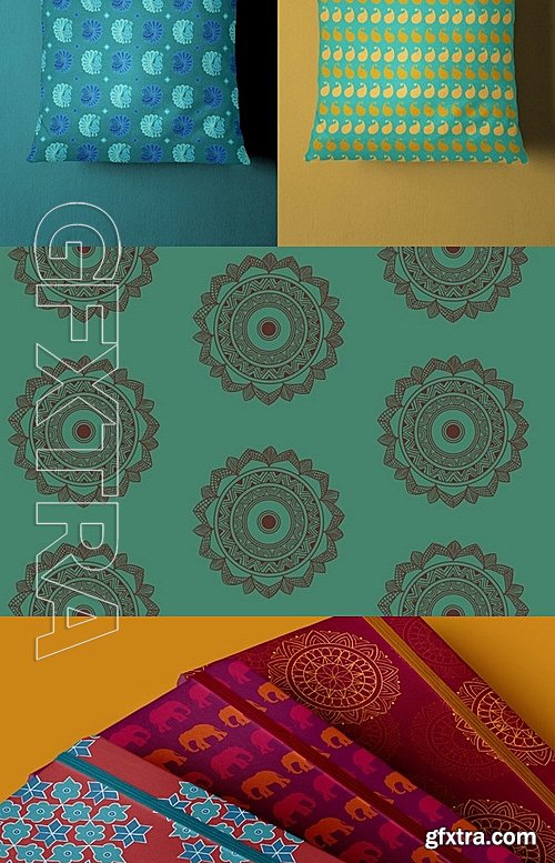 CM - 10 seamless indian patterns 671819