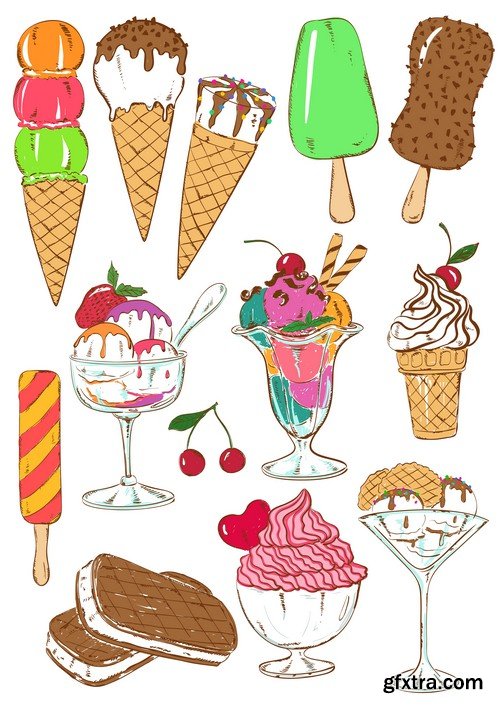 Ice cream set-8xEPS