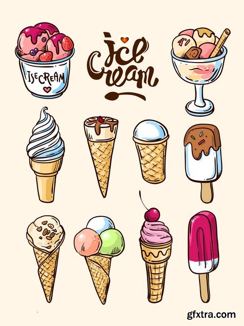 Ice cream set-8xEPS